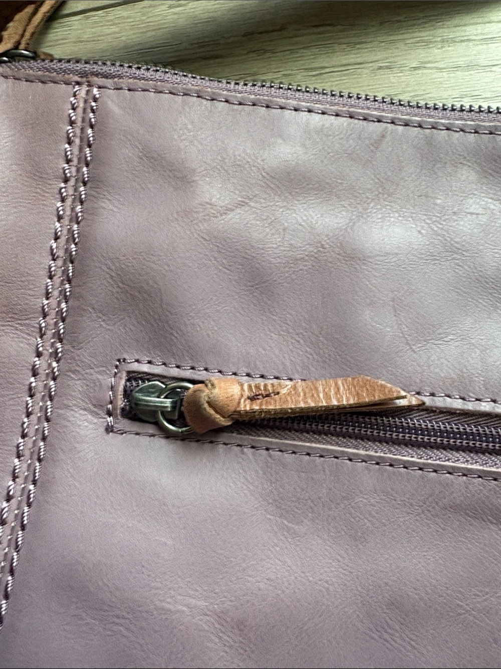 The Sak Purple Leather Crossbody with Brown Tassels - Picture 10 of 14